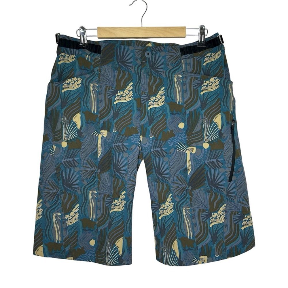 Patagonia Men Stretch Adjustable Dirt Craft Versatile Bike Shorts Lagom Blue 34